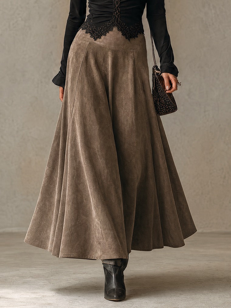 Albane | Ensemble Top et Jupe Maxi, Noir et Taupe