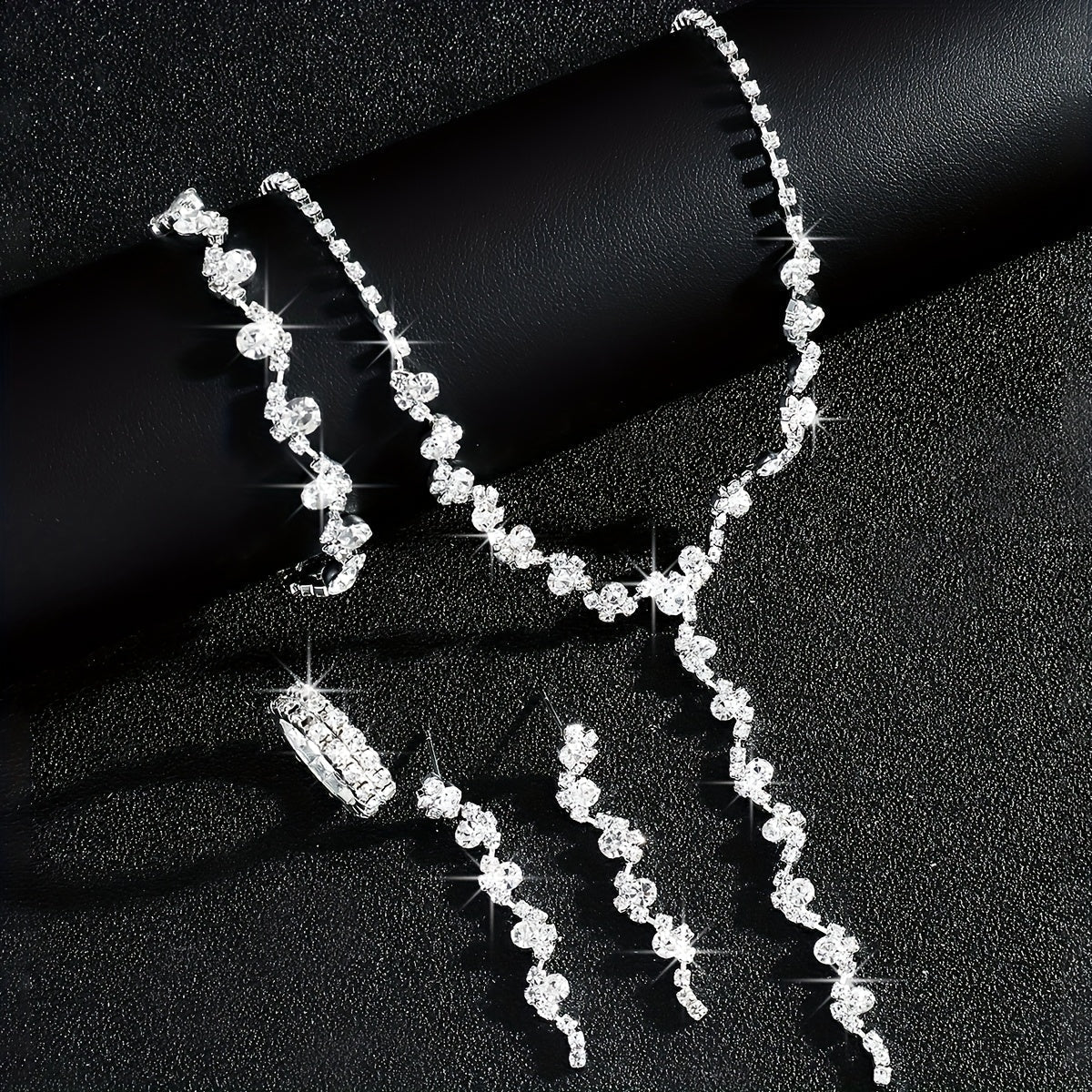 Valentine | Set Bijoux Fleur Étincelante Haut de Gamme