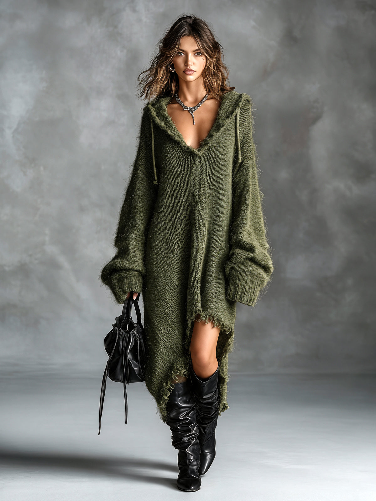 Chiara | Robe midi à capuche