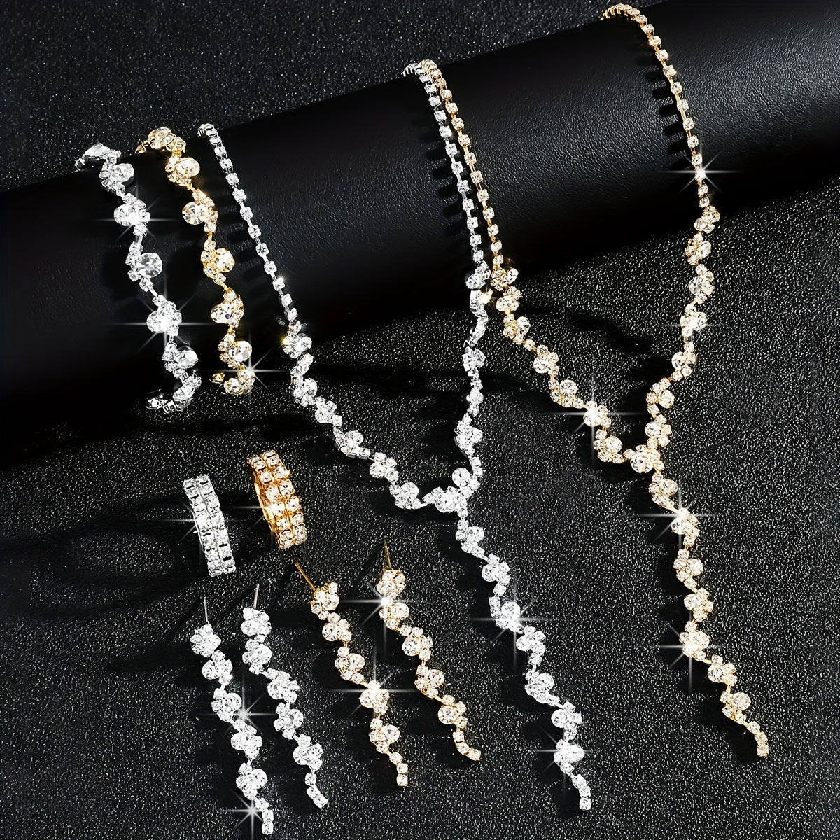 Valentine | Set Bijoux Fleur Étincelante Haut de Gamme