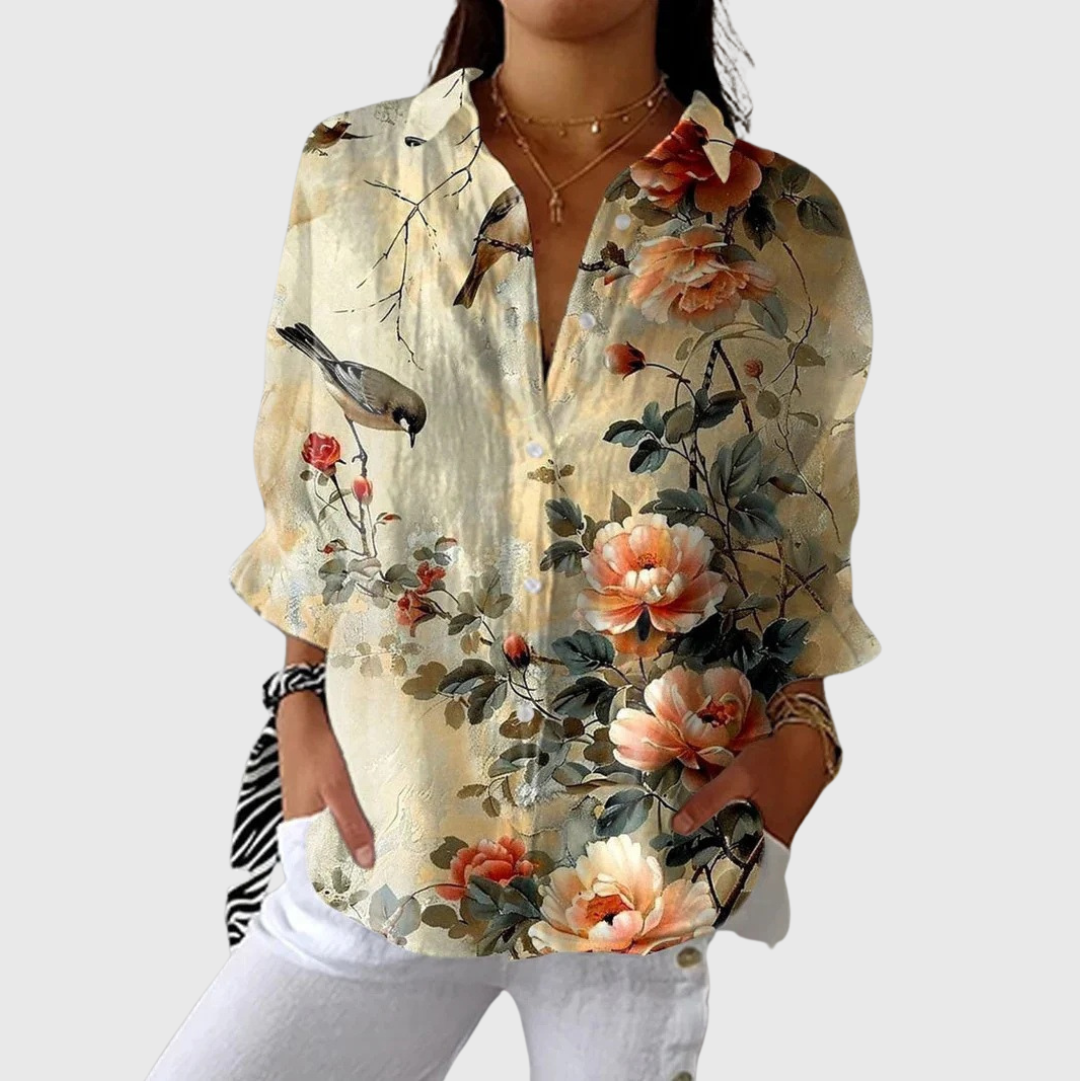 Aliénor | Blouse à Motifs Graphiques