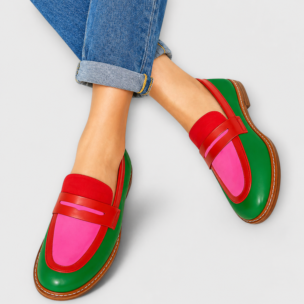 Lila | Mocassins Casual Bicolores