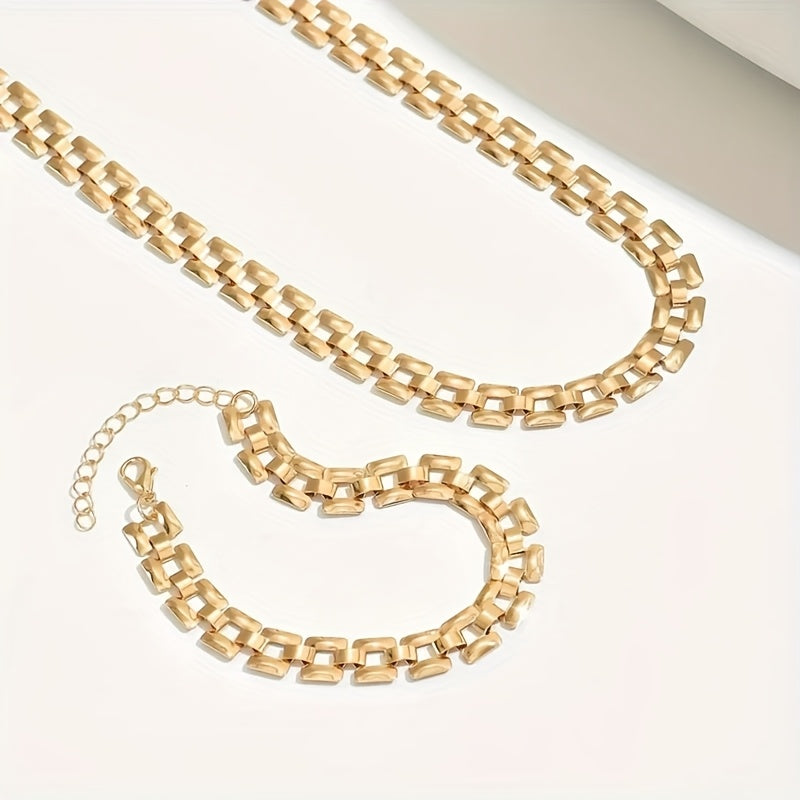 Bertille | Set Collier & Bracelet Boucle Carrée