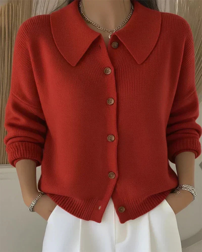 Véra | Cardigan à Col Boutonné