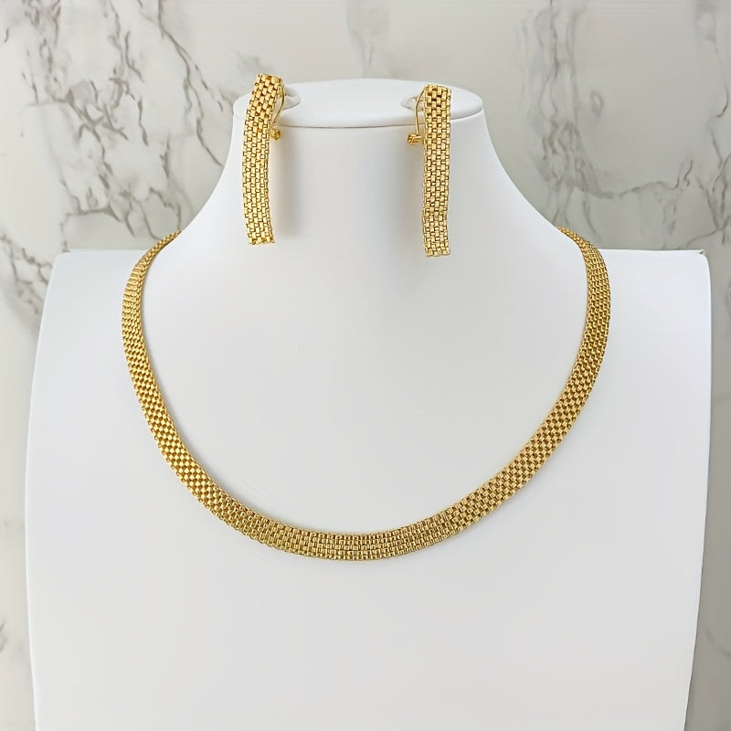 Aurélie | Set Collier Long, Bracelet & Boucles d'Oreilles Raffiné