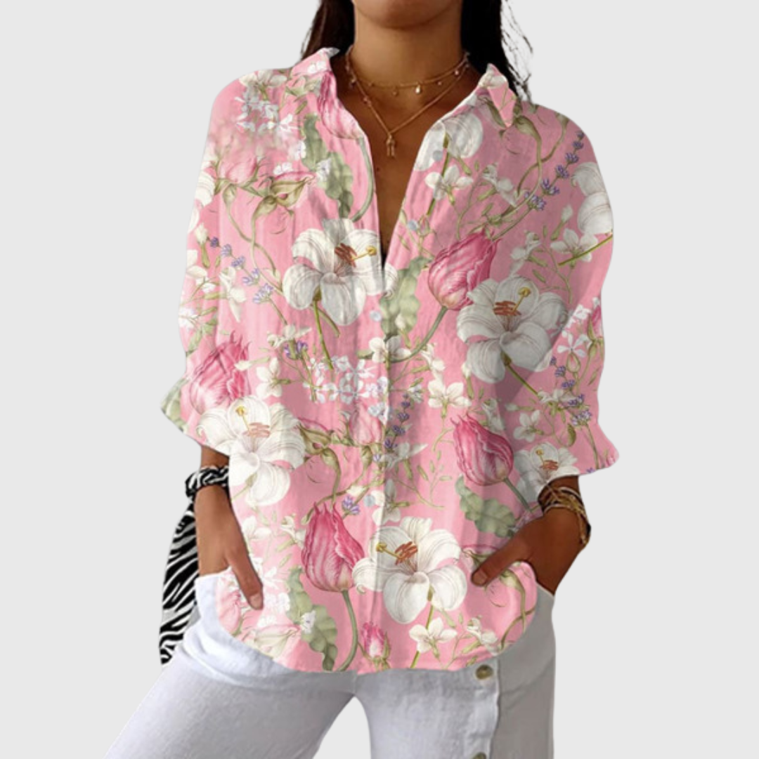 Julie | Blouse à Motifs Colorés