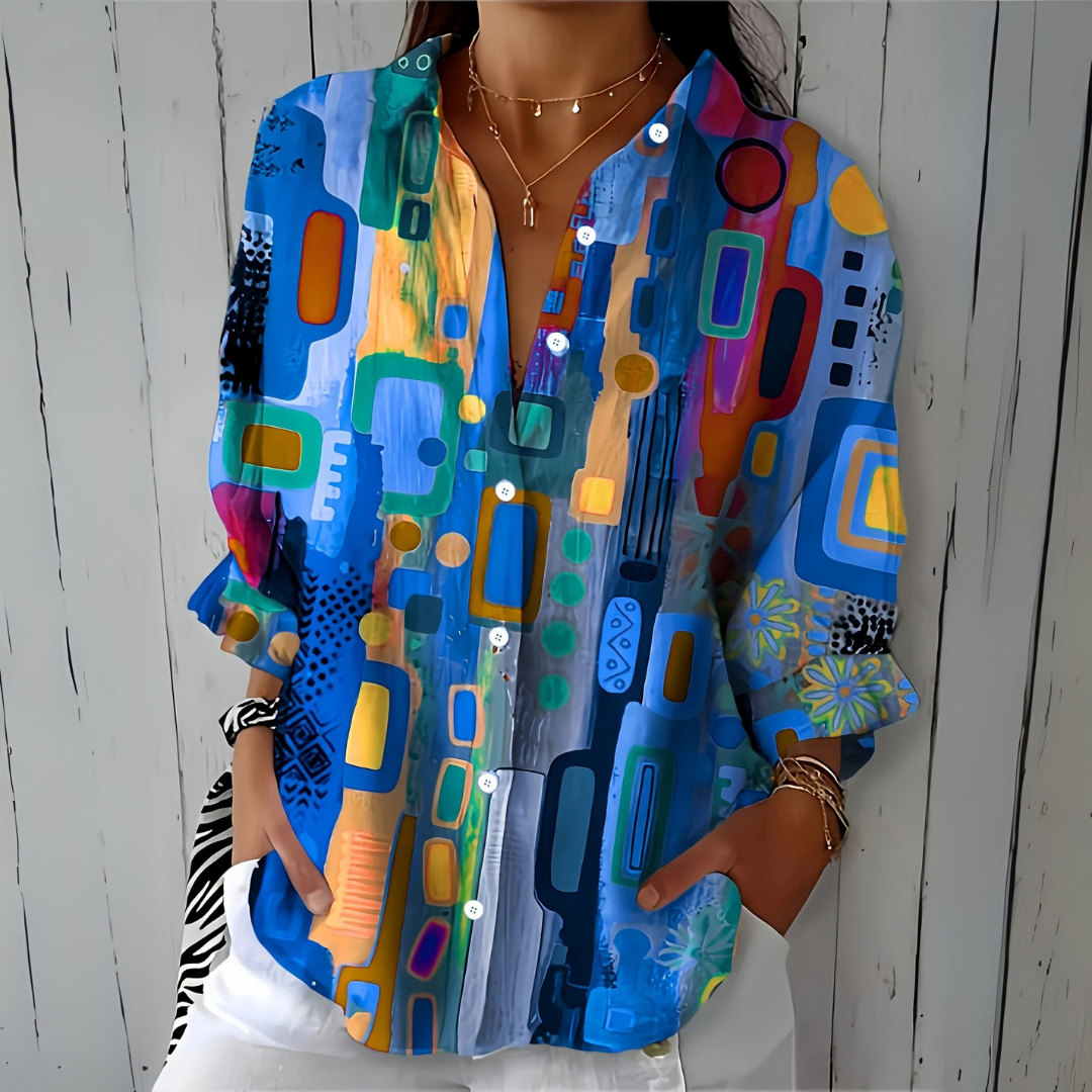 Capucine | Blouse Vive et Artistique à Boutons