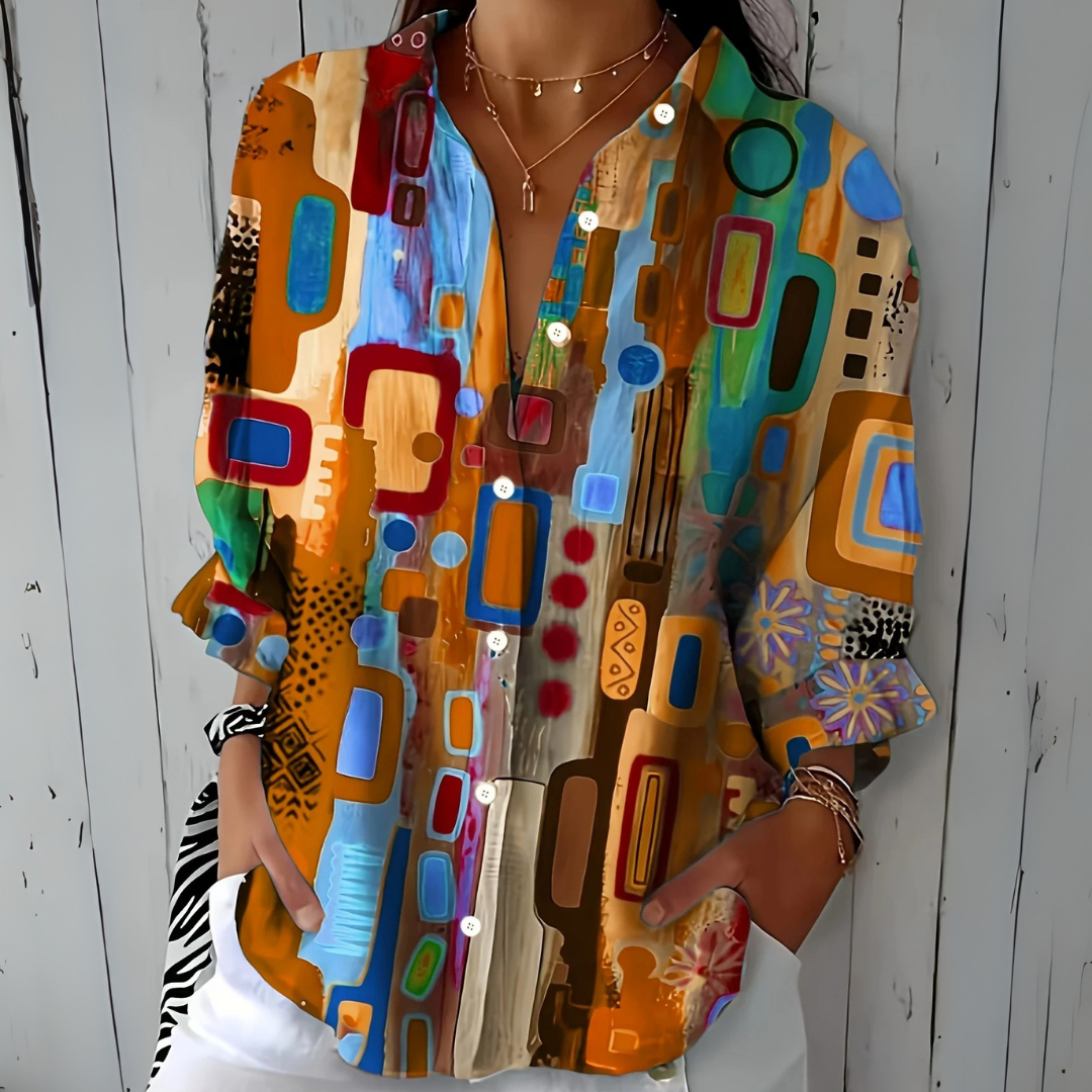 Capucine | Blouse Vive et Artistique à Boutons