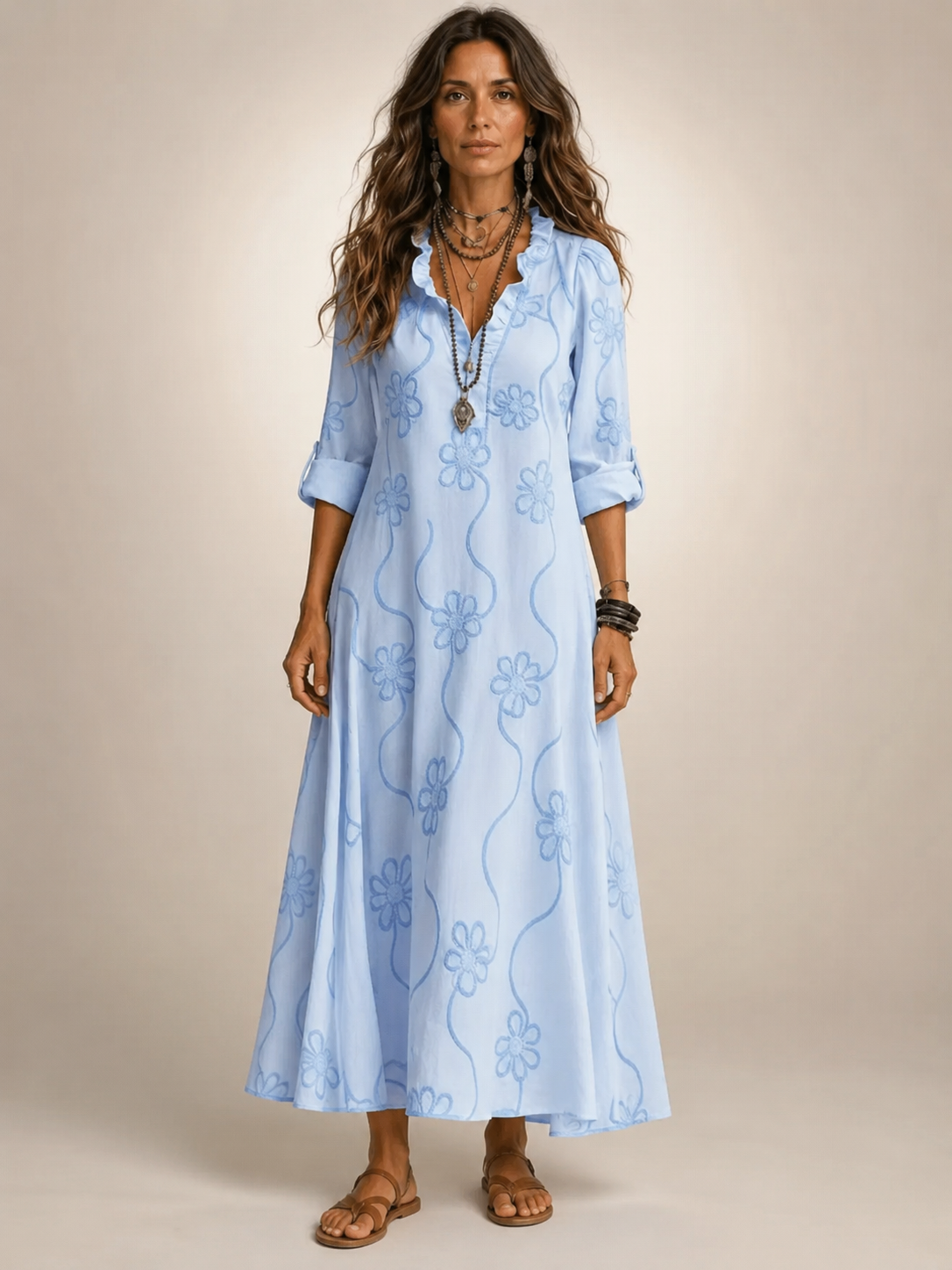 Perle | Robe d'Été Fleurie, Amincissante