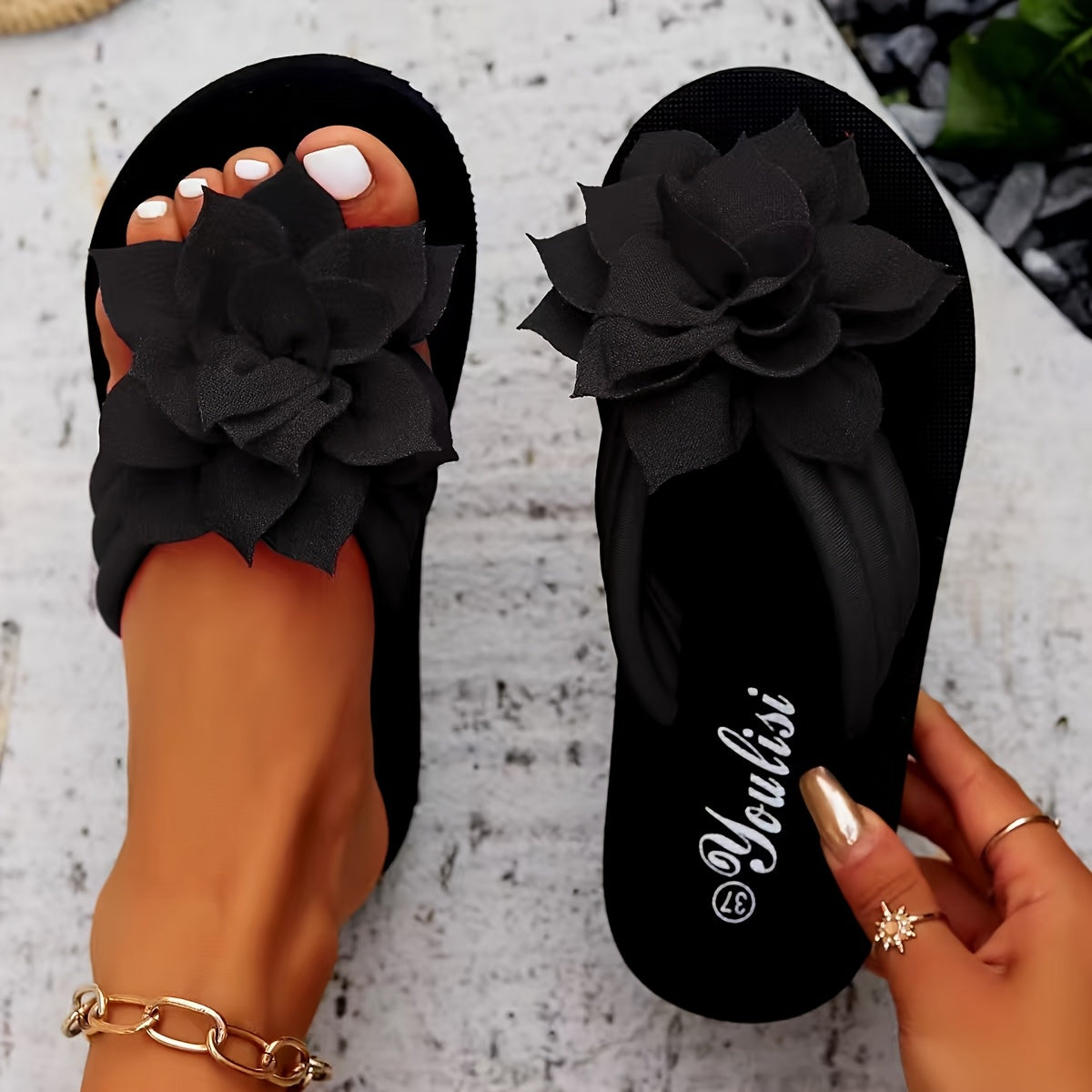 Aliette | Sandale Fleur Élégante
