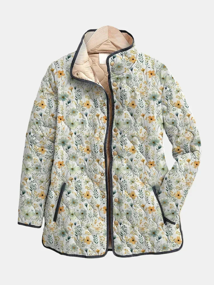 Nolwenn | Veste Matelassée Fleurie Ravissante