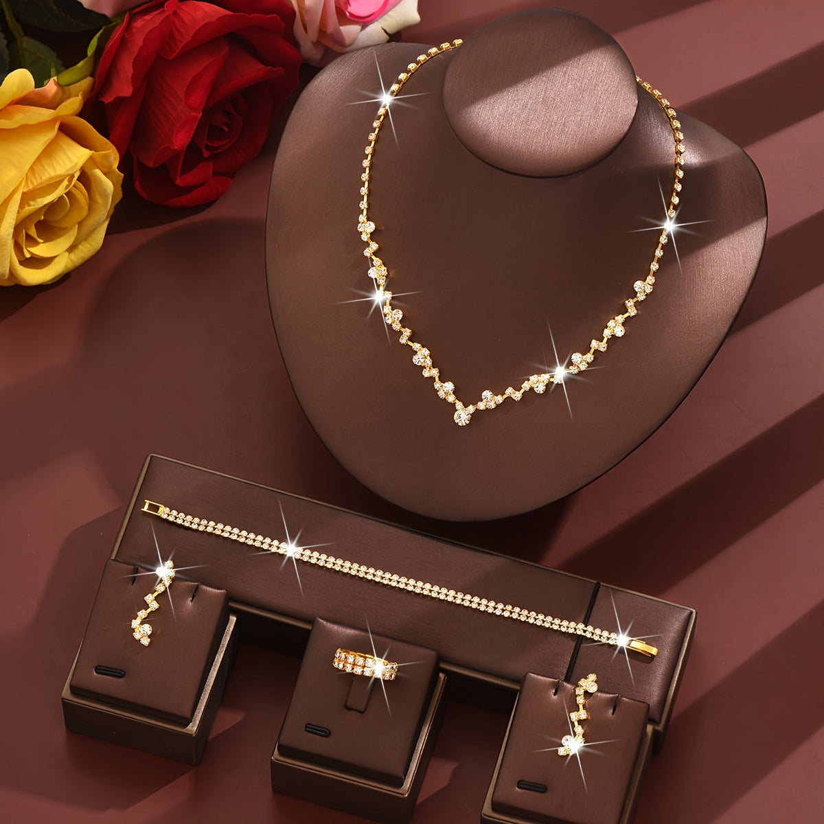 Bénédicte | Set Bijoux Élégant Léger 4 Pièces