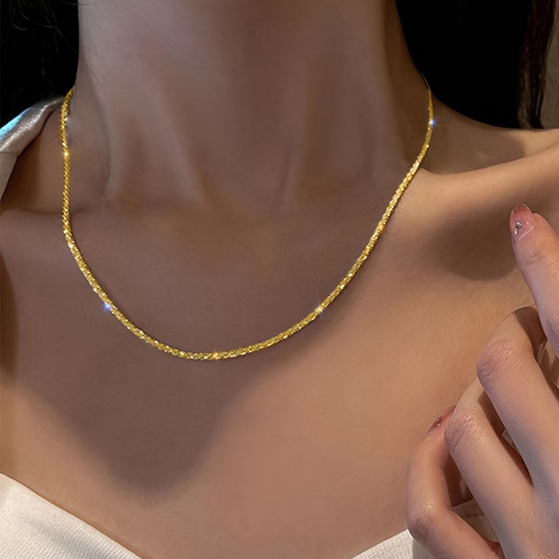 Lucie | Set Collier & Bracelet Scintillant Minimaliste