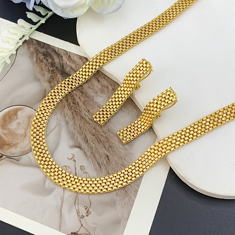 Aurélie | Set Collier Long, Bracelet & Boucles d'Oreilles Raffiné
