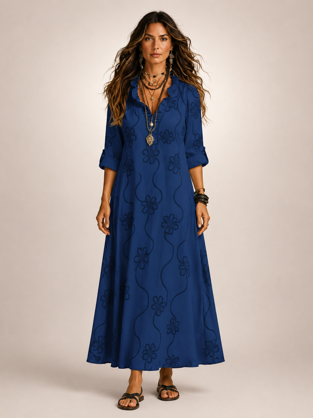 Perle | Robe d'Été Fleurie, Amincissante