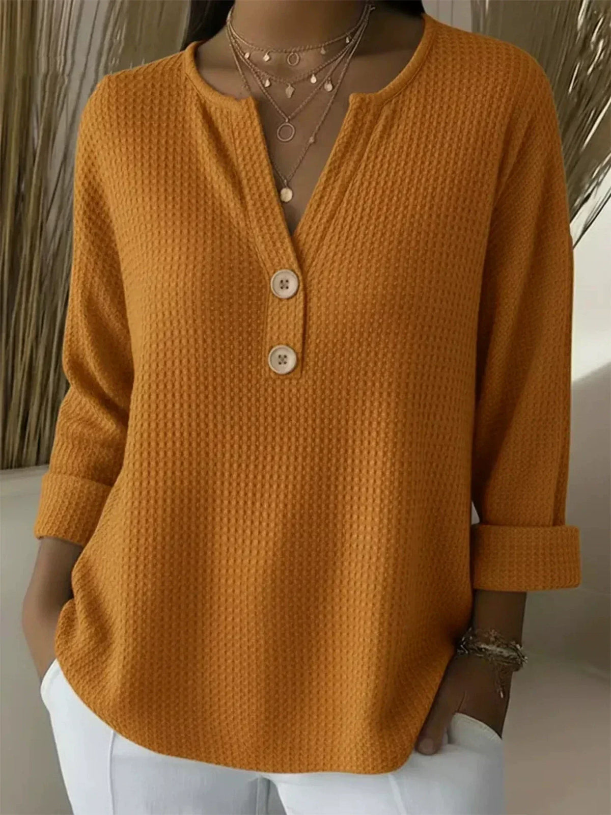 Lucinde | Haut Henley Boutonné