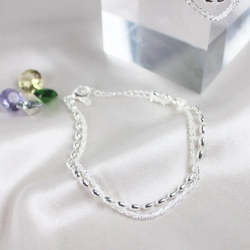 Éléonore | Set de Bracelets Argentés aux Détails de Zircon