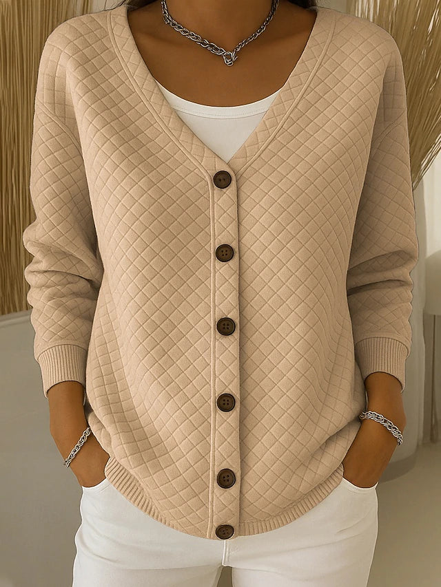 Laurène | Cardigan Matelassé Boutonné