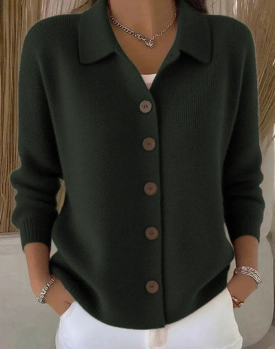 Joséphine | Cardigan à Col Boutonné