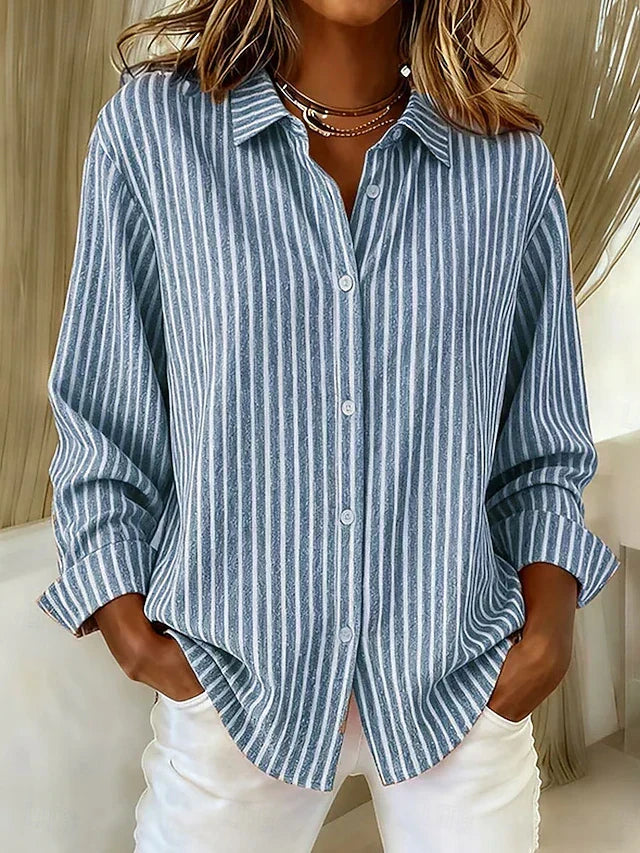 Jacqueline | Chemise Rayée Boutonnée