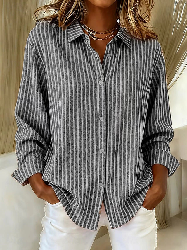 Jacqueline | Chemise Rayée Boutonnée