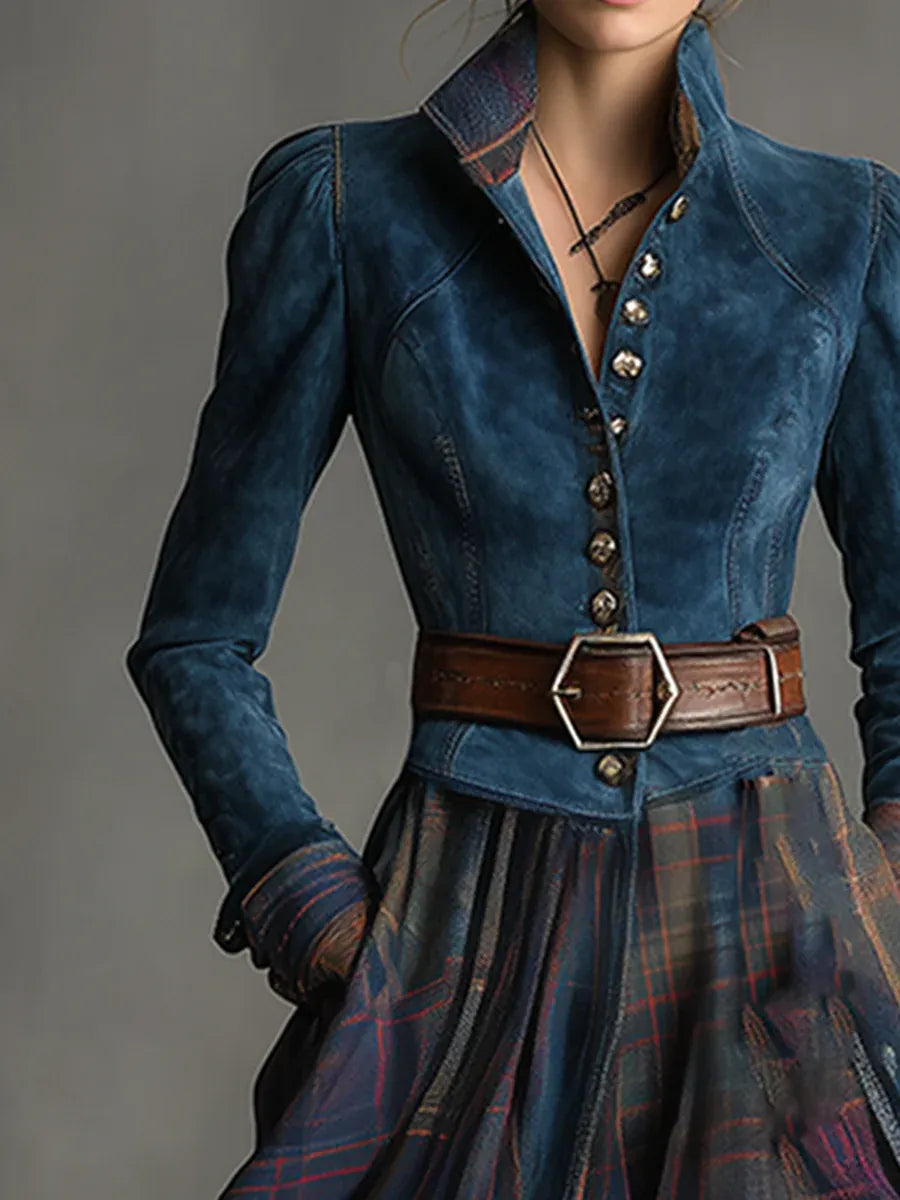 Céleste | Robe Longue Vintage Bleue