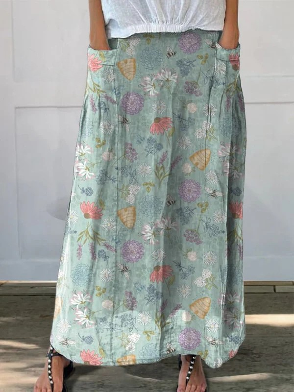 Gisèle | Jupe Légère à Motifs