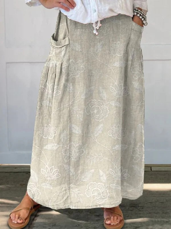 Nathalie | Jupe Légère à Motifs