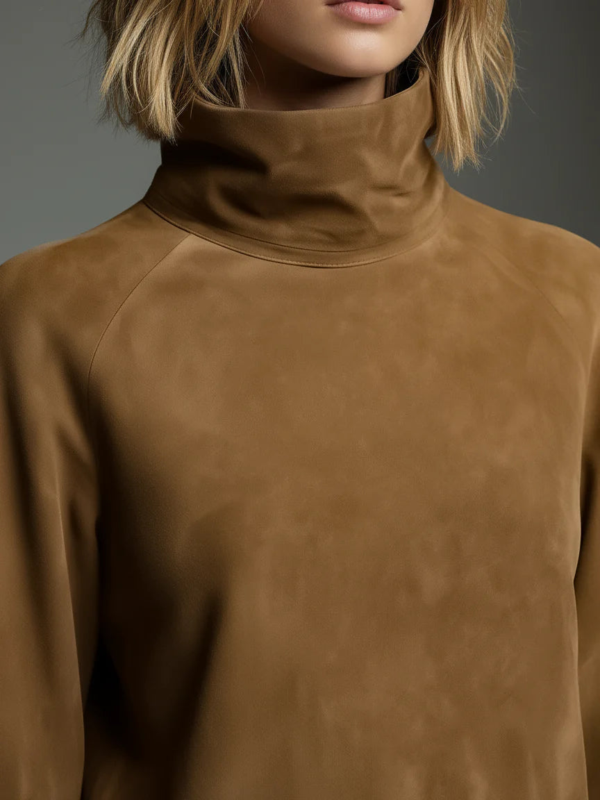 Bibiane | Mini Robe Oversize à Col Montant