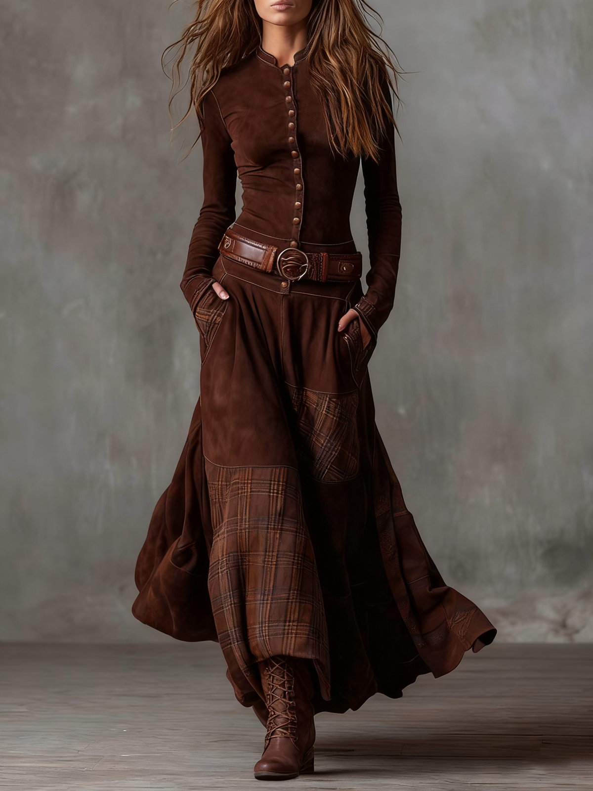 Élise | Robe Maxi avec Ceinture