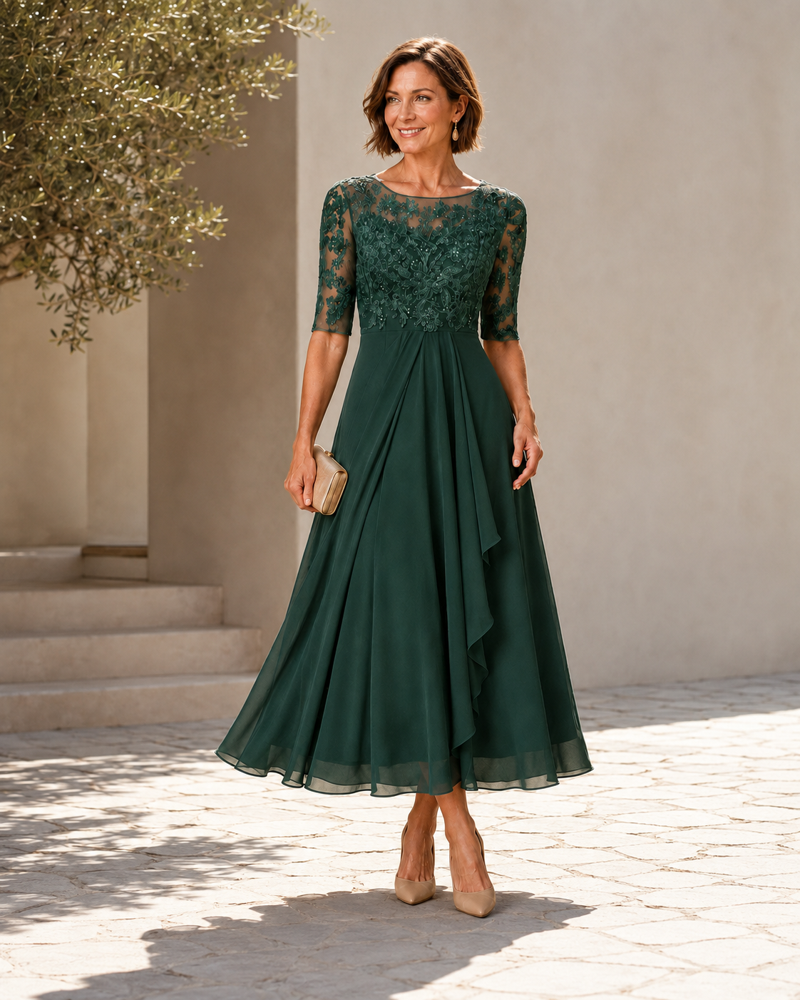 Rose | Robe Midi Flatteuse