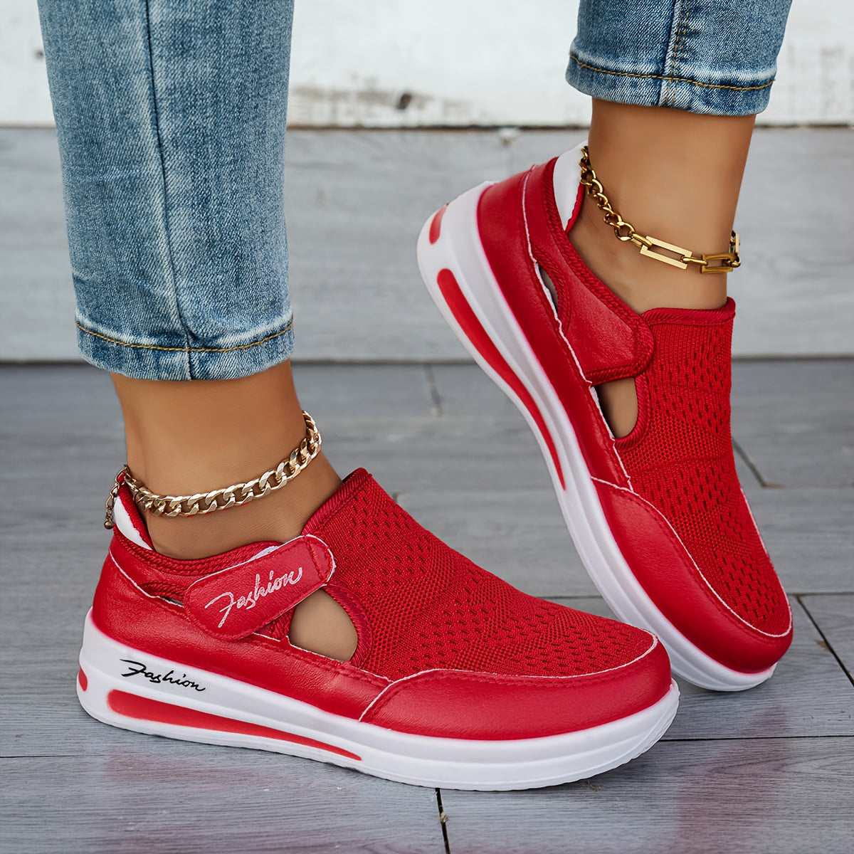Baskets slip-on respirantes au confort stable