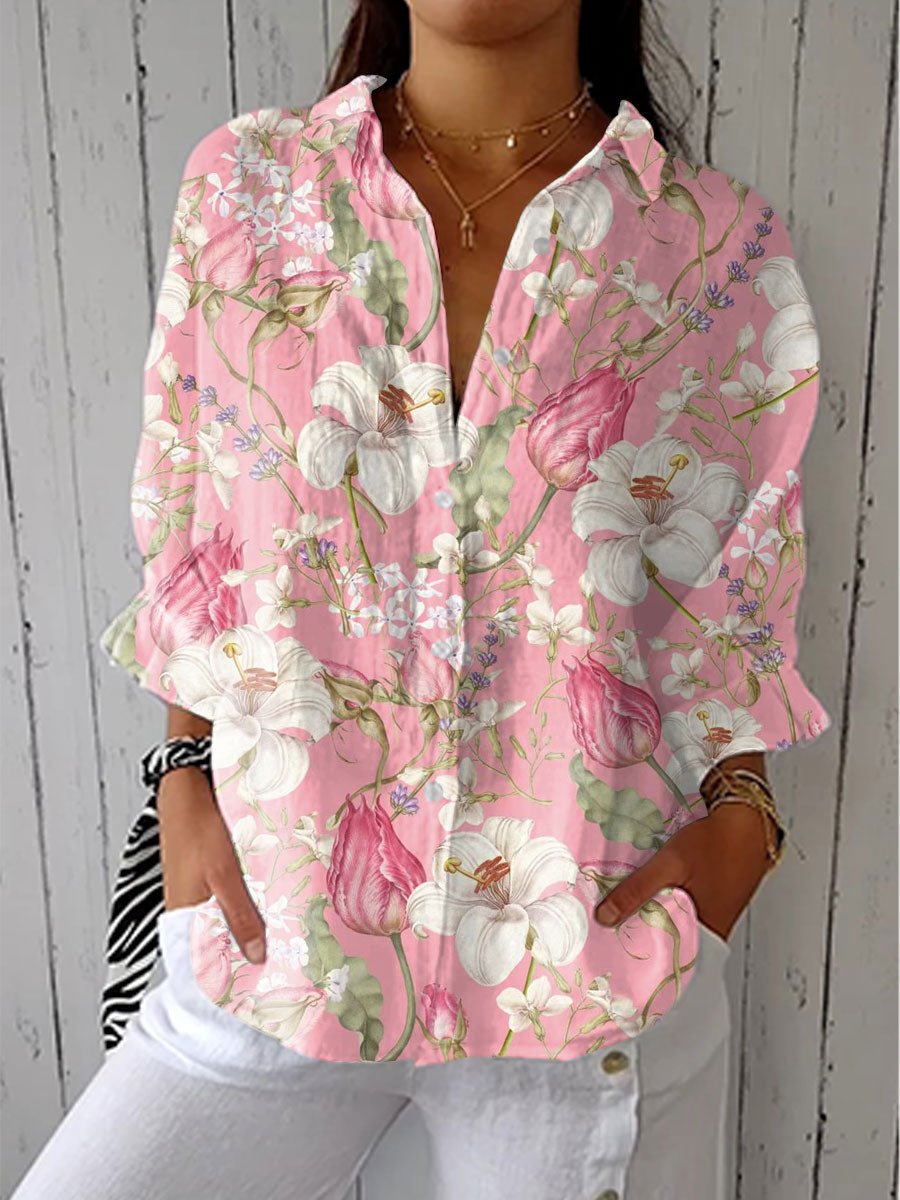 Françoise | Blouse Élégante Fleurie