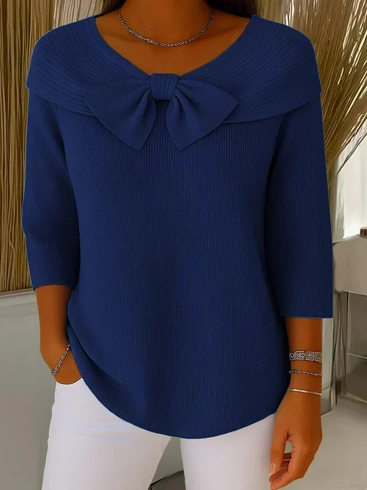 Tiphaine | Pull Nœud et Col Rond