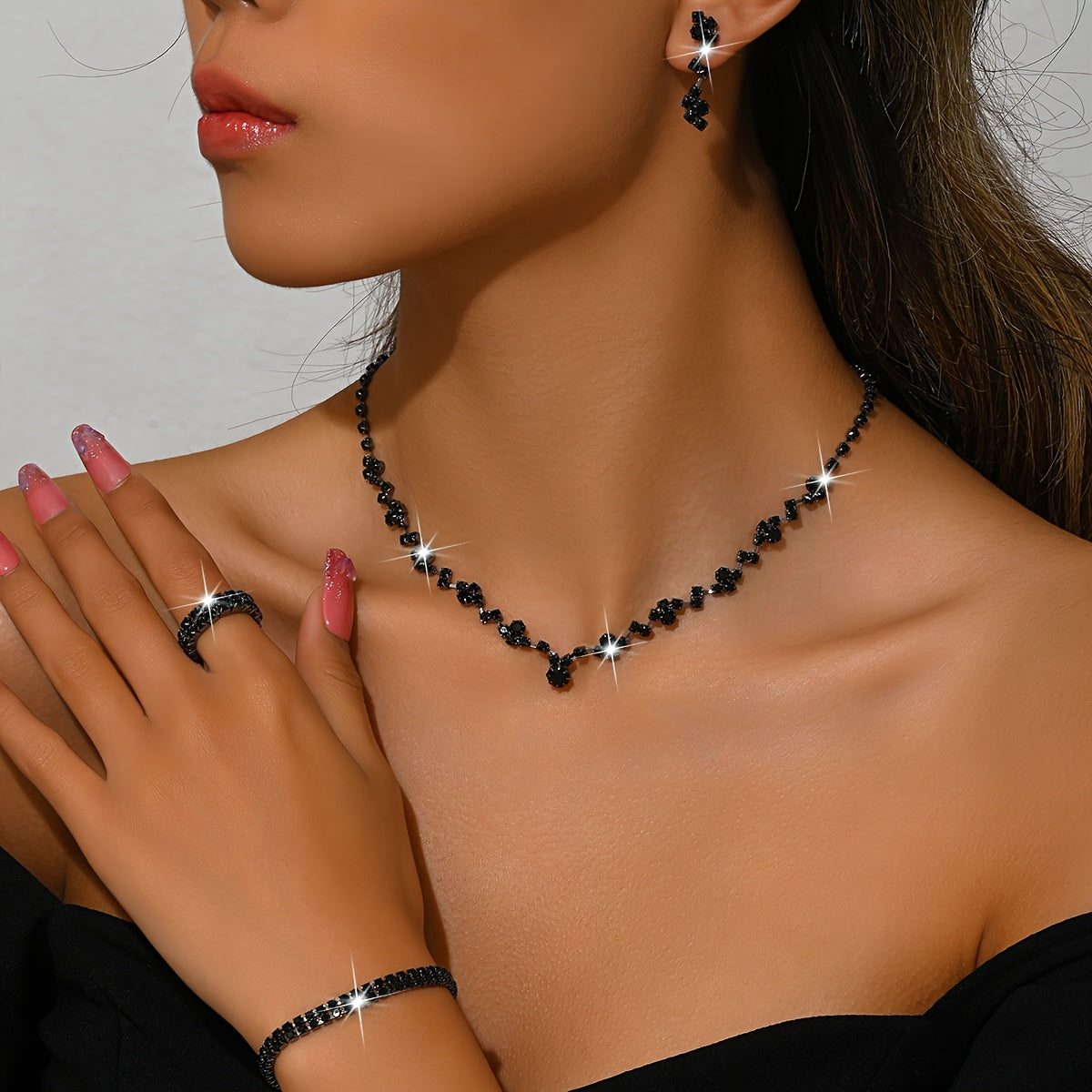 Bénédicte | Set Bijoux Élégant Léger 4 Pièces