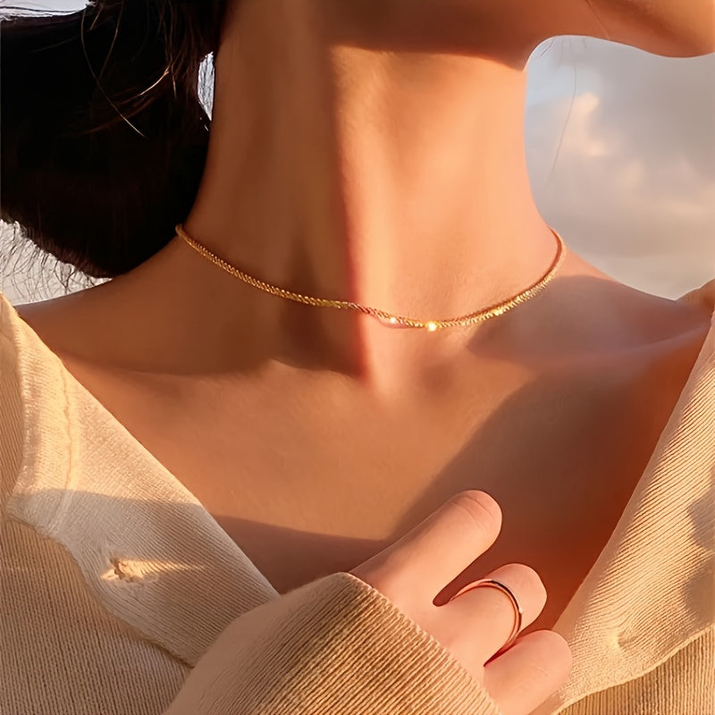 Lucie | Set Collier & Bracelet Scintillant Minimaliste