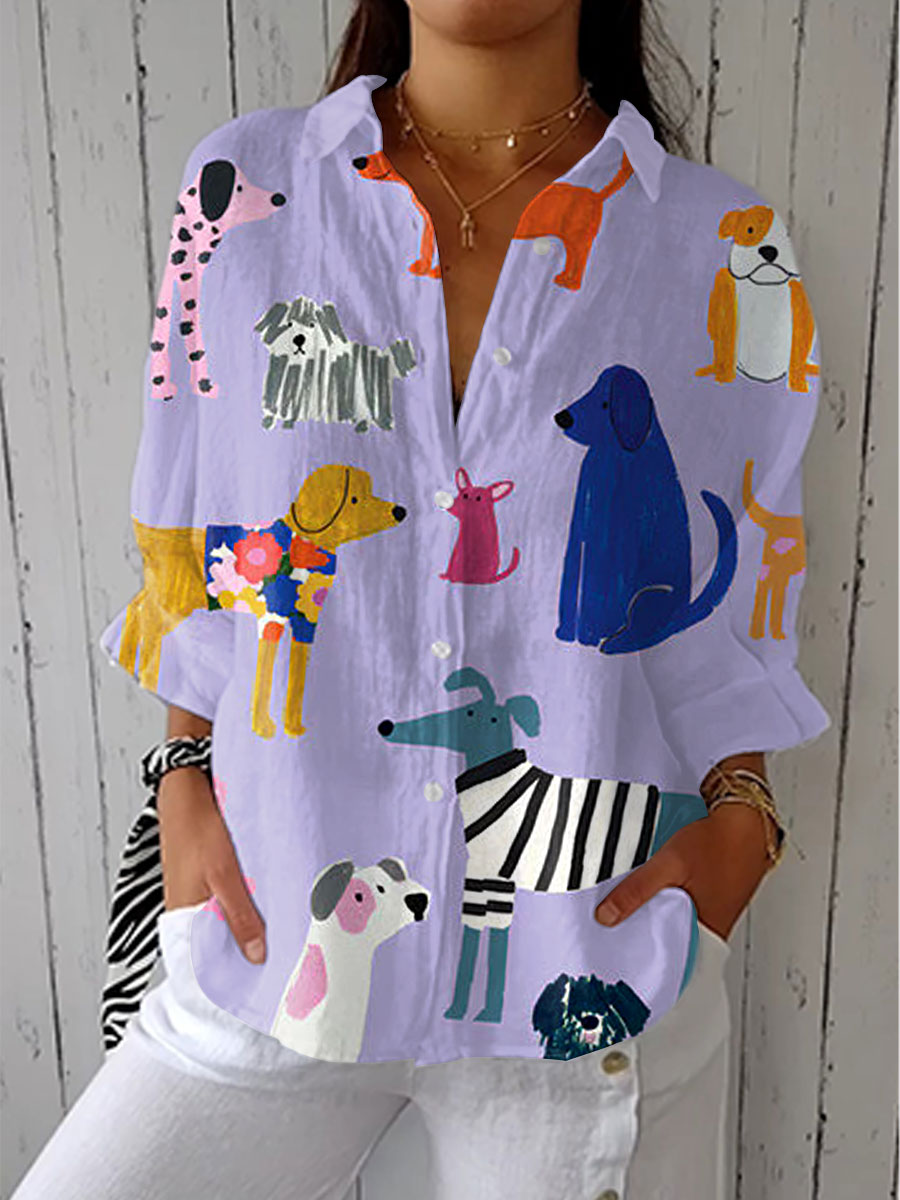 Florence | Blouse Chiens Joueurs