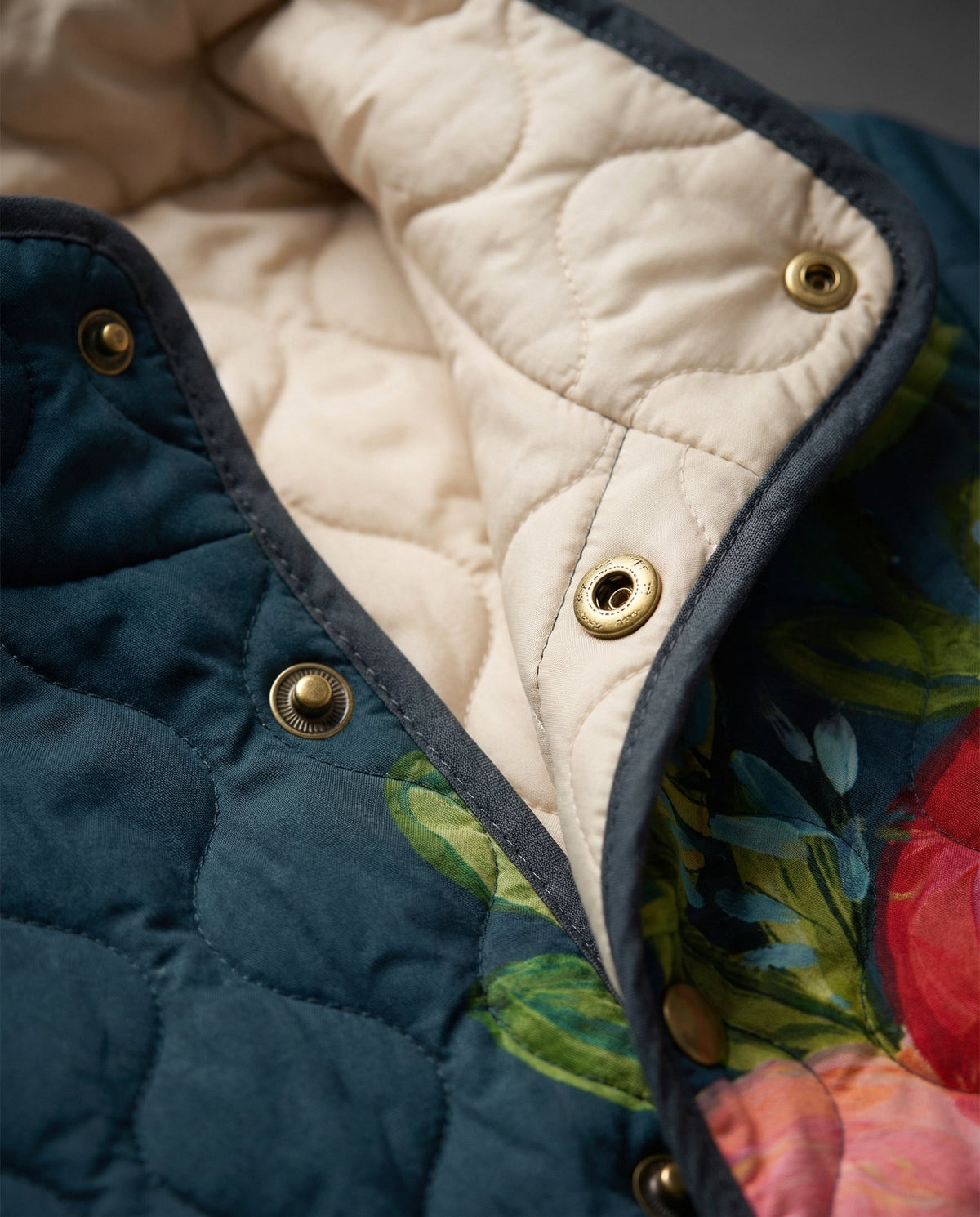 Amandine | Veste Matelassée Imprimé Floral Vintage