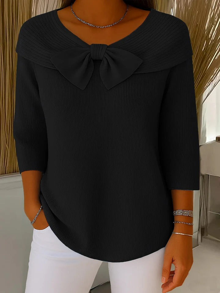 Tiphaine | Pull Nœud et Col Rond