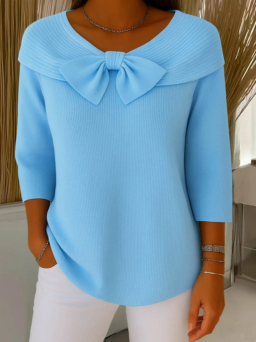 Tiphaine | Pull Nœud et Col Rond