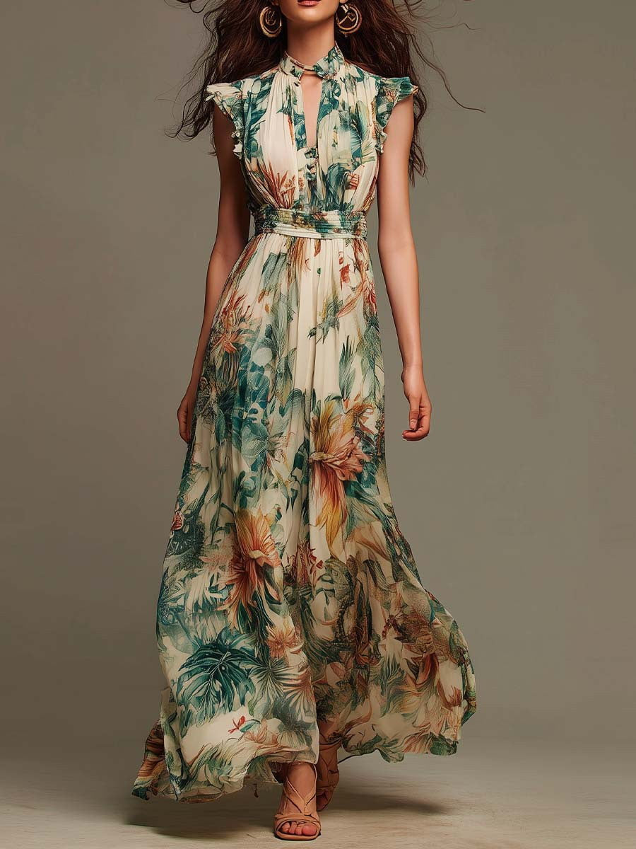 Mélanie | Robe Maxi Fleurie