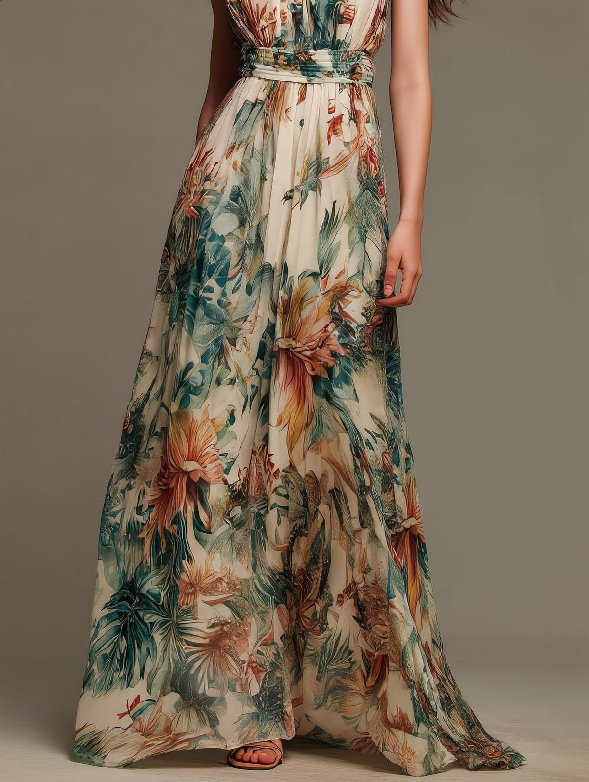 Mélanie | Robe Maxi Fleurie