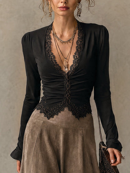 Albane | Ensemble Top et Jupe Maxi, Noir et Taupe