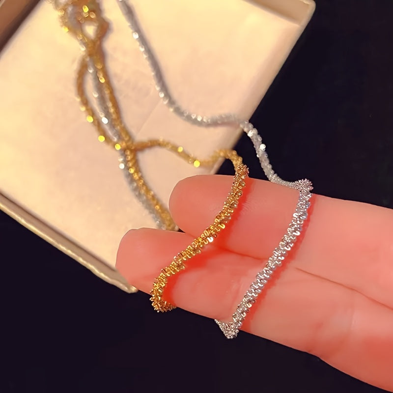 Lucie | Set Collier & Bracelet Scintillant Minimaliste