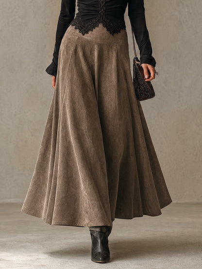 Albane | Ensemble Top et Jupe Maxi, Noir et Taupe