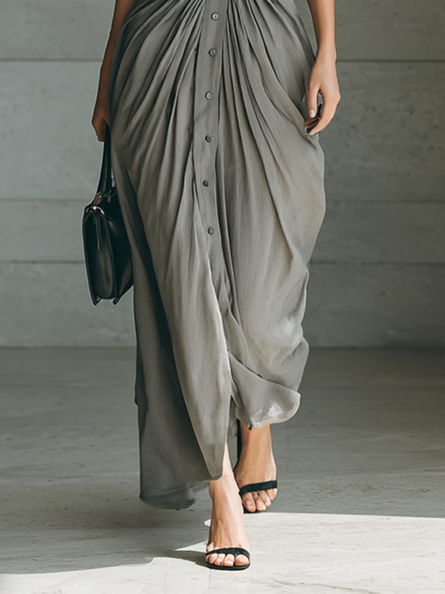 Zélia | Robe Longue Plissée