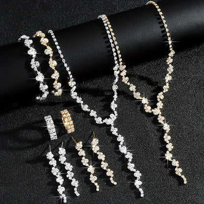 Valentine | Set Bijoux Fleur Étincelante Haut de Gamme