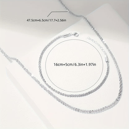 Lucie | Set Collier & Bracelet Scintillant Minimaliste