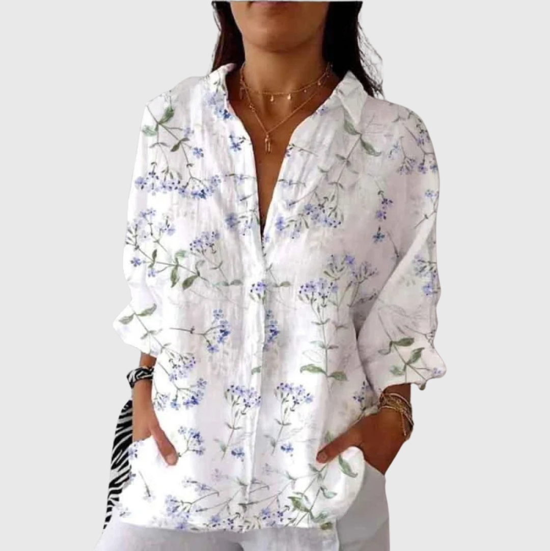 Adèle | Blouse Fluide à Motifs