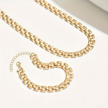 Bertille | Set Collier & Bracelet Boucle Carrée